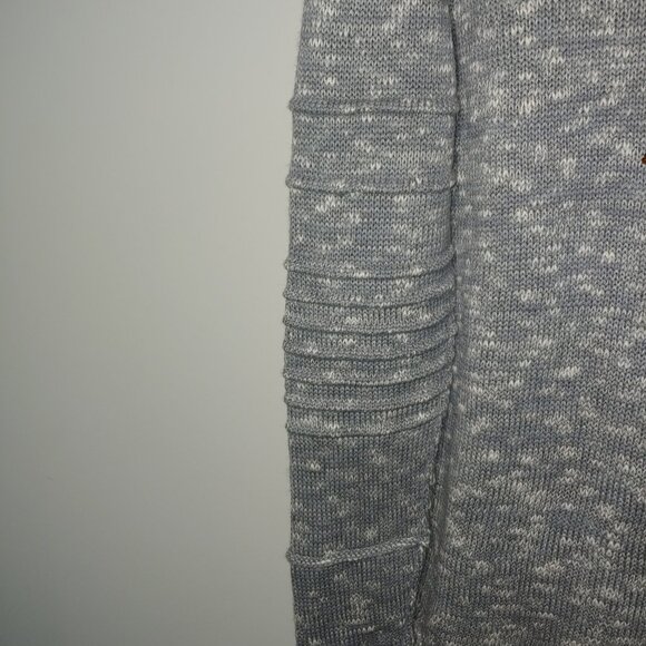 Leif Nelson Grey White Ombre Knit Hooded Pullover Sweater Size L - Picture 4 of 8
